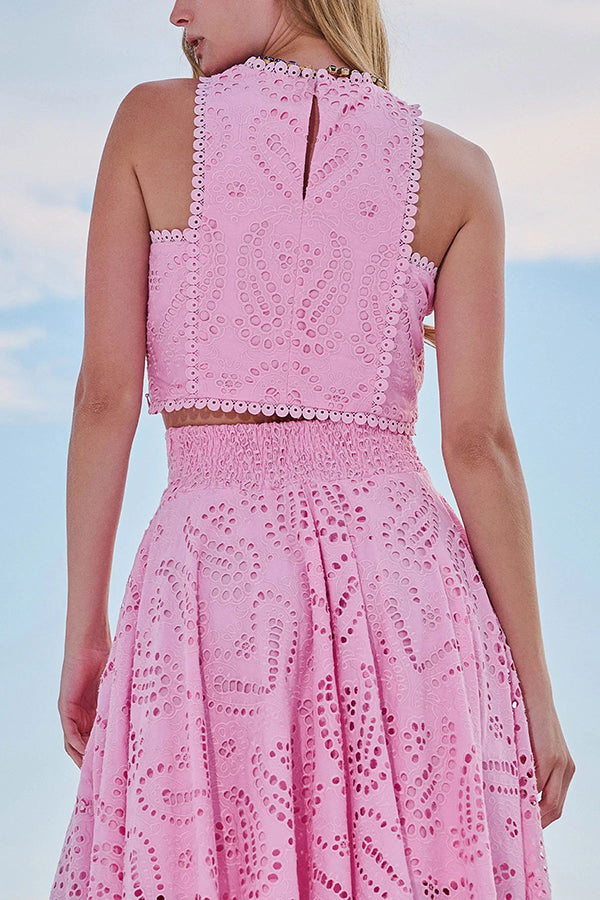 Eliana Two-Piece Set – Summer Look with Maxi Skirt & Embroidery