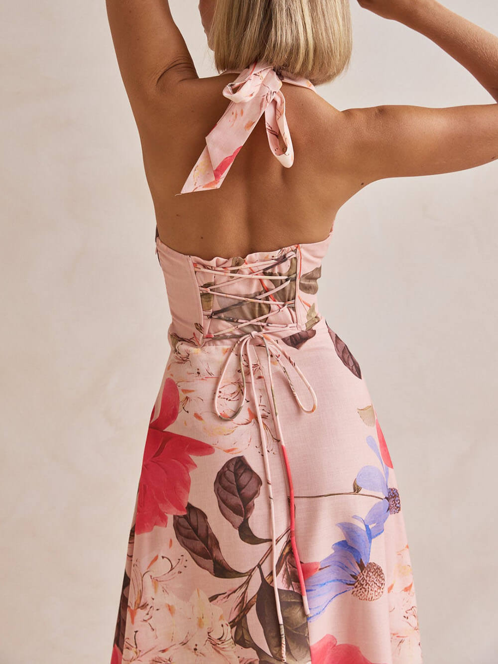 Eden Bloom Halter Maxi Dress