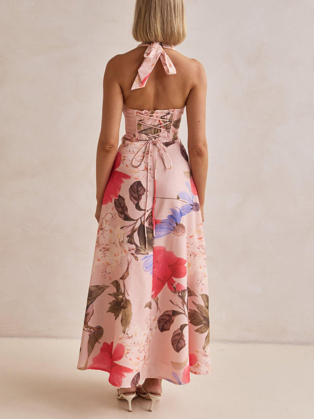 Eden Bloom Halter Maxi Dress