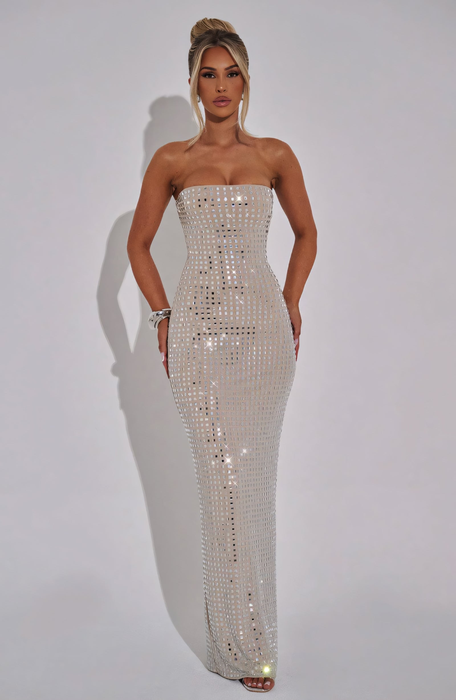 Serenavia | Sequin Strapless Maxi Dress