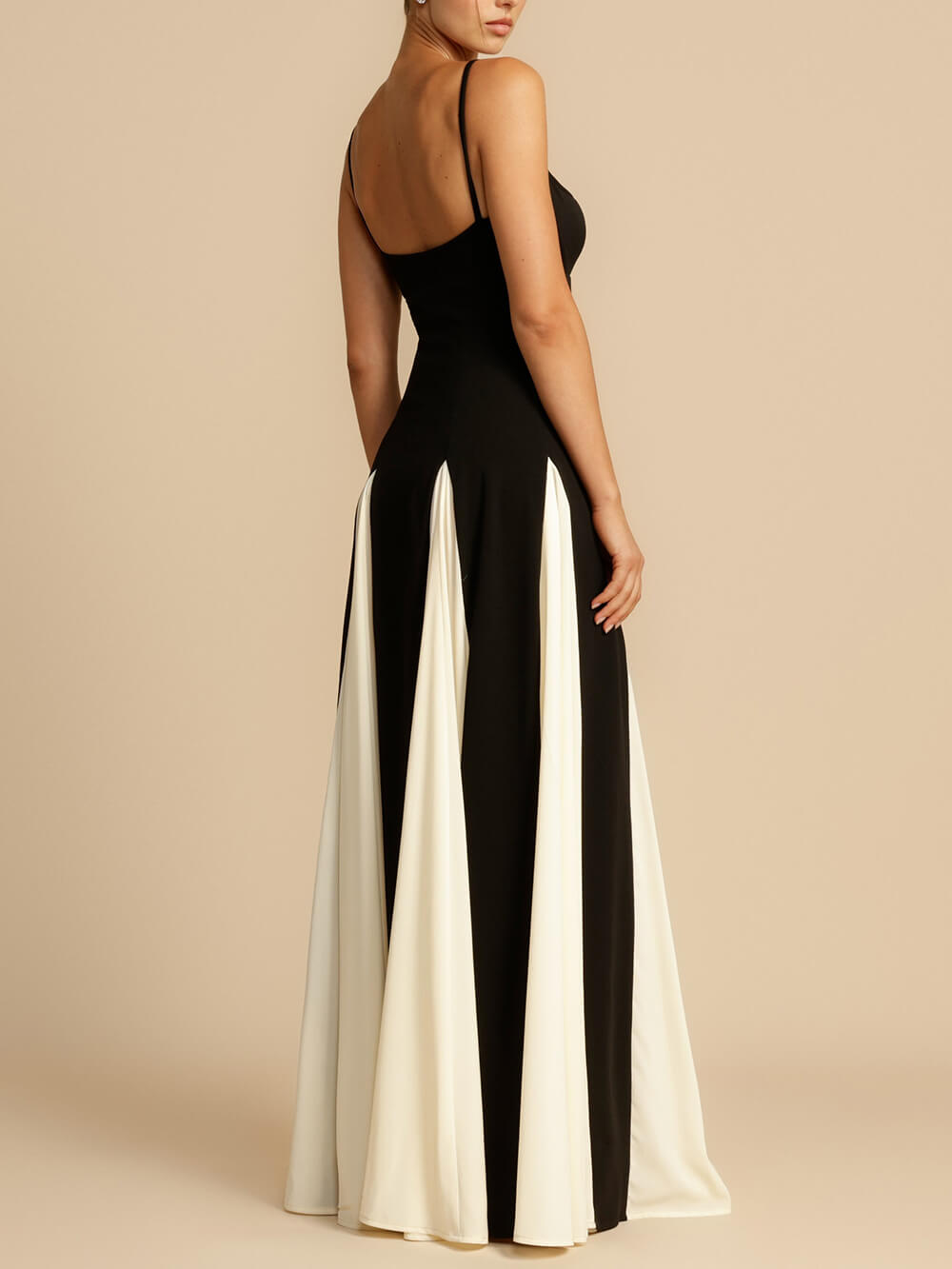 Noir Cascade Maxi Gown