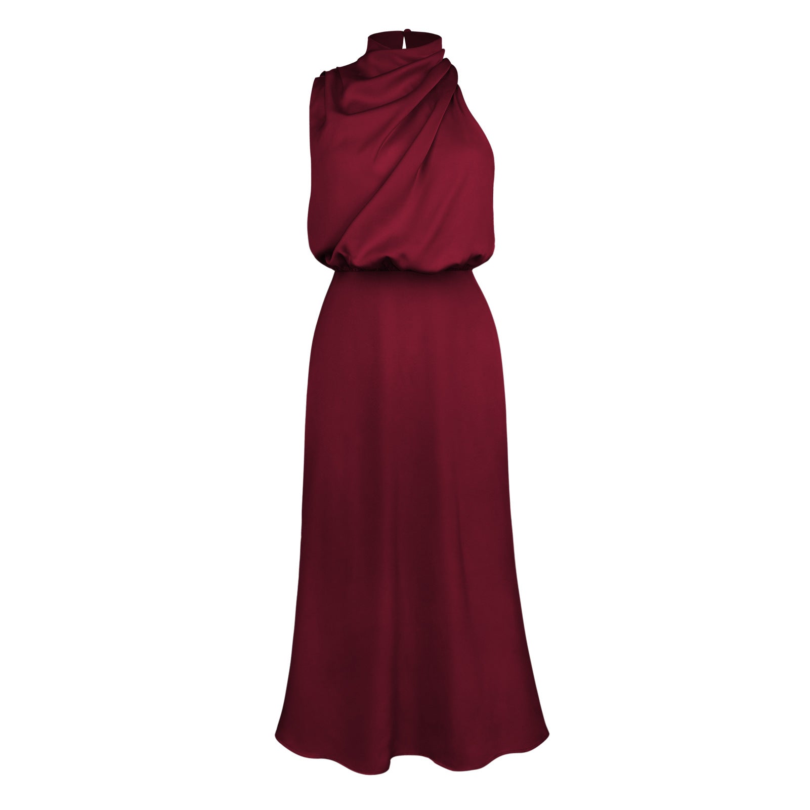 Lunara – Satin Maxi Dress with Cowl Neckline