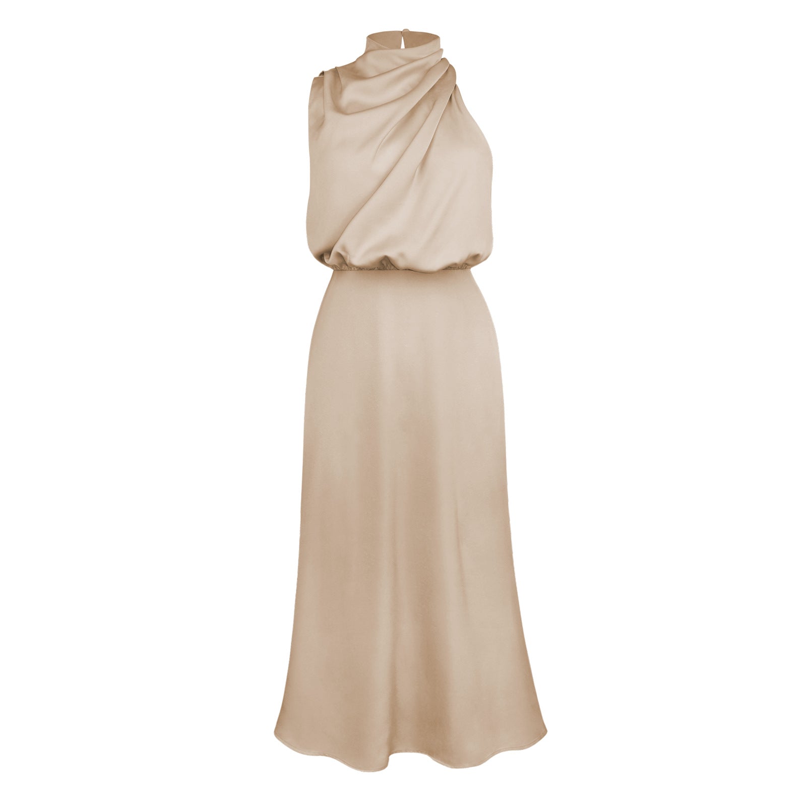 Lunara – Satin Maxi Dress with Cowl Neckline