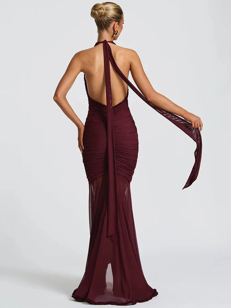 Esmira Halter Maxi Gown