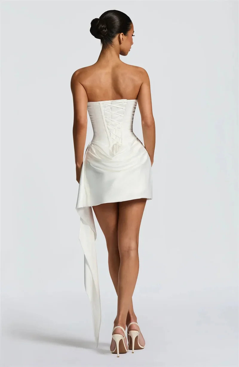 Ferisse | Draped Off-Shoulder Mini Dress