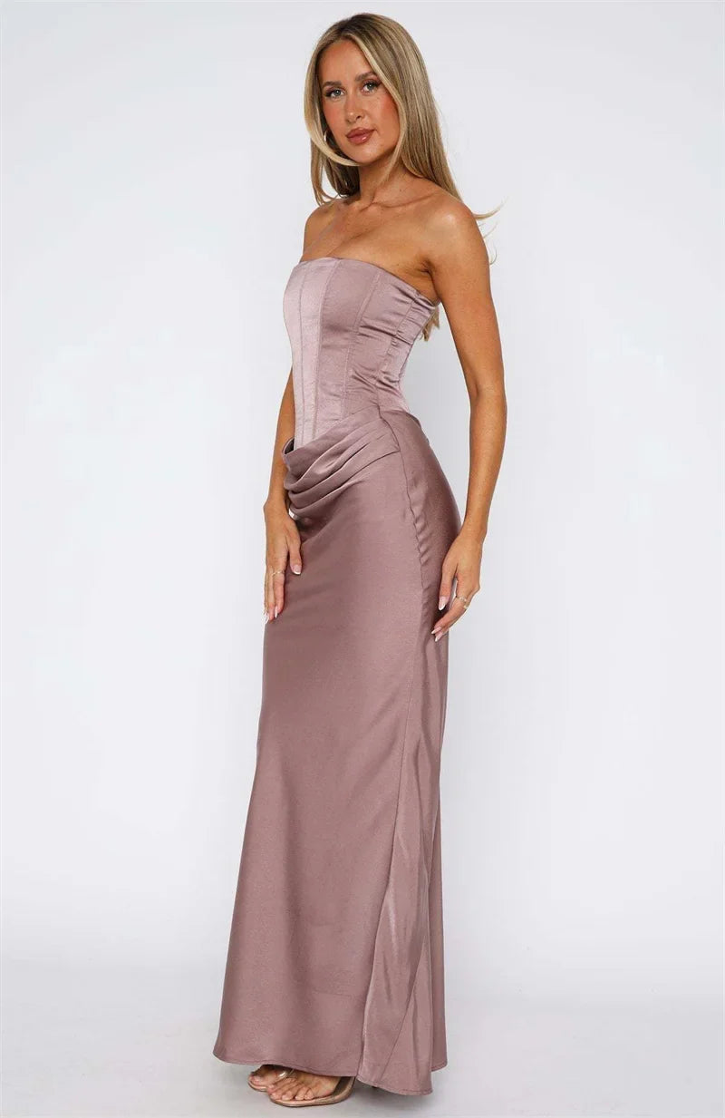 Arwen | Satin Grace Maxi Dress