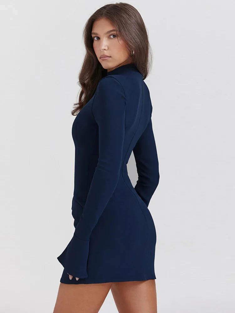 Valestra | Midnight Chic Pocket Mini Dress