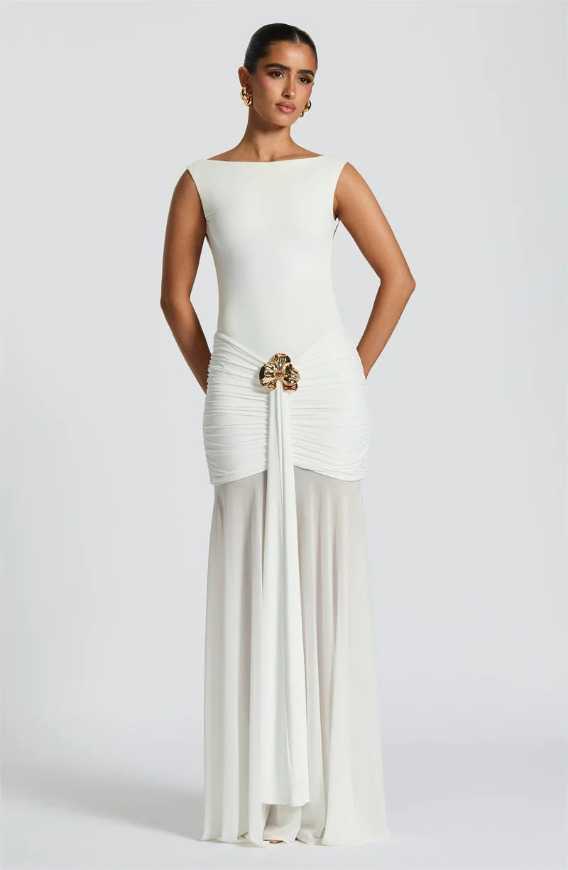 Ambrisse | Regal Ruched Maxi Gown