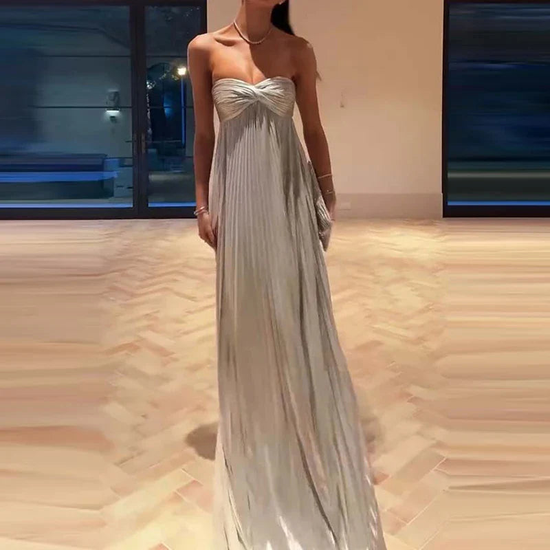 Sylvara Silver Gown
