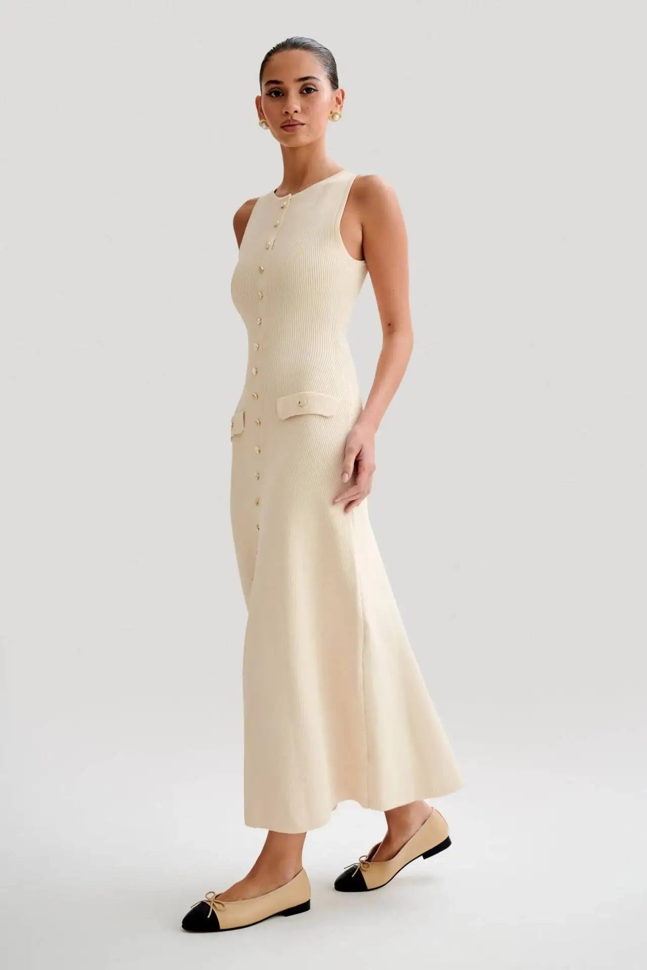 Zephoria | Sleek Knitted Elegance Maxi Dress