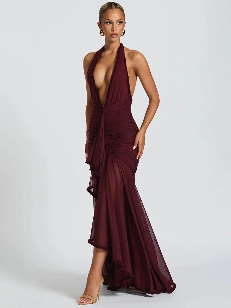 Esmira Halter Maxi Gown