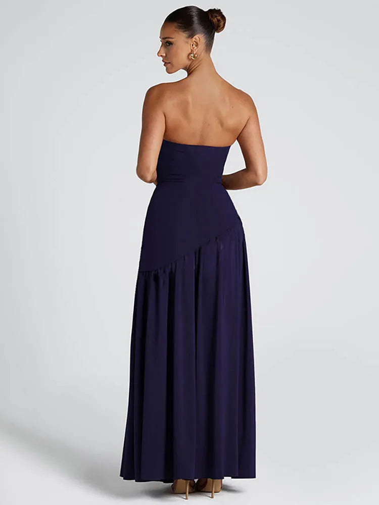 Cassienne | High-Slit Elegance Maxi Dress