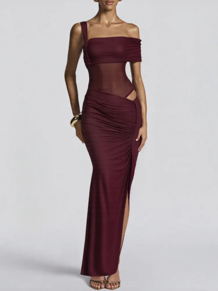 Carmina | Luxe One-Shoulder Maxi Dress
