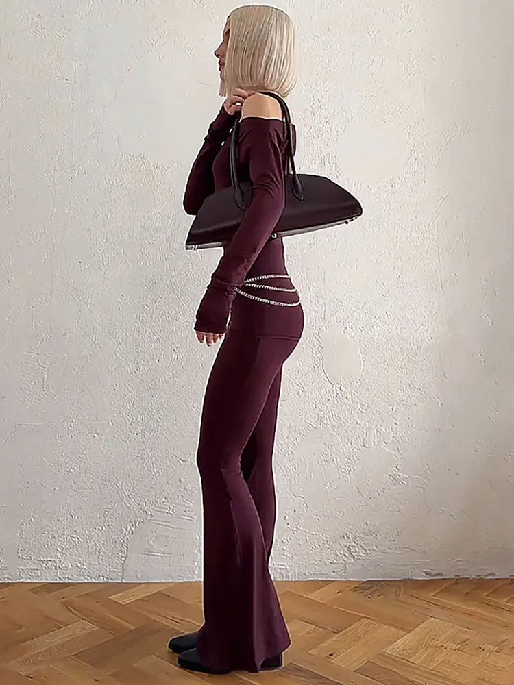 Lianora | Chic Two-Piece Flared Pant Set