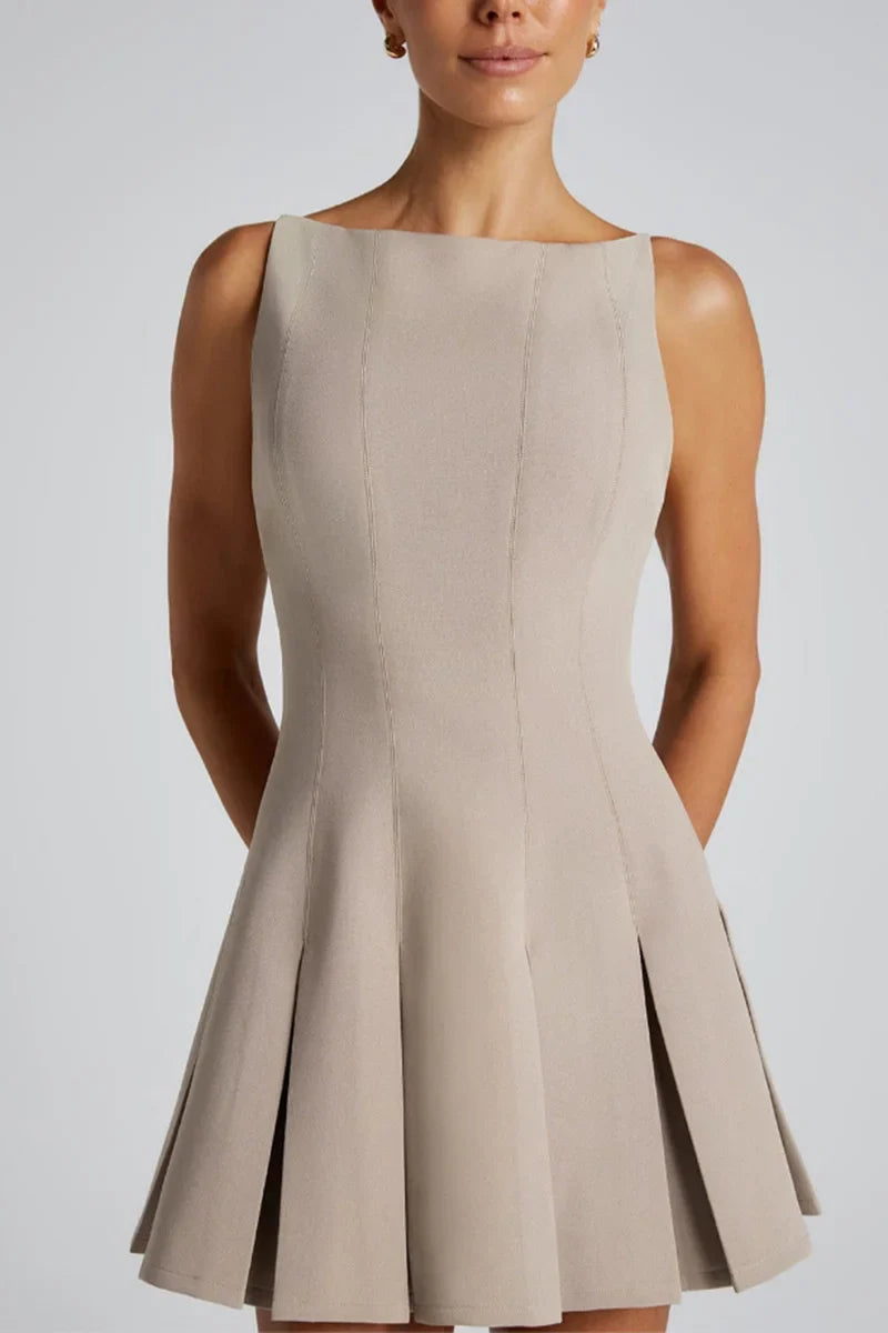 Zephina | Pleated A-Line Mini Dress