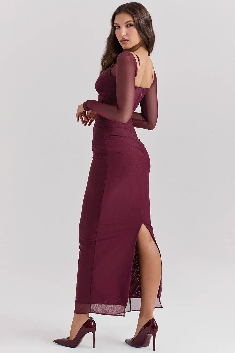 Azaria | Sheer Elegance Maxi Dress