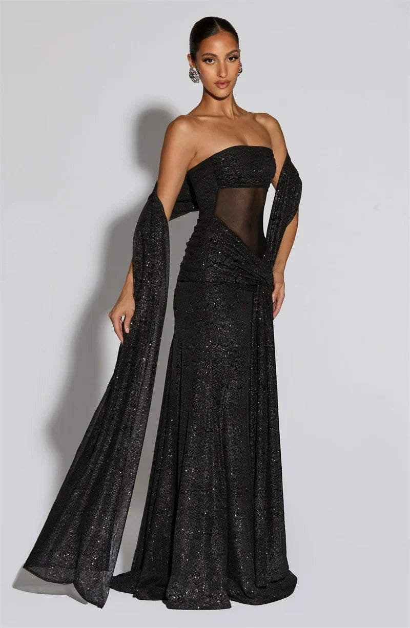 Marovelle | Sparkle Strapless Maxi Gown