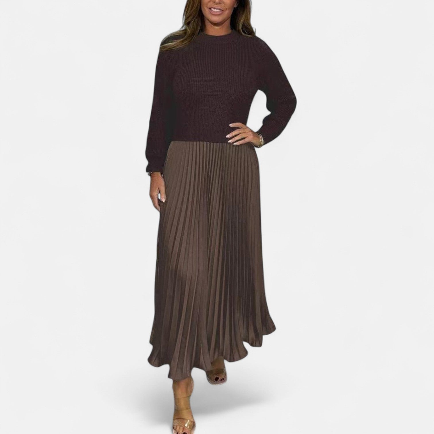 Luciana | Effortless Pleated Maxi Dress