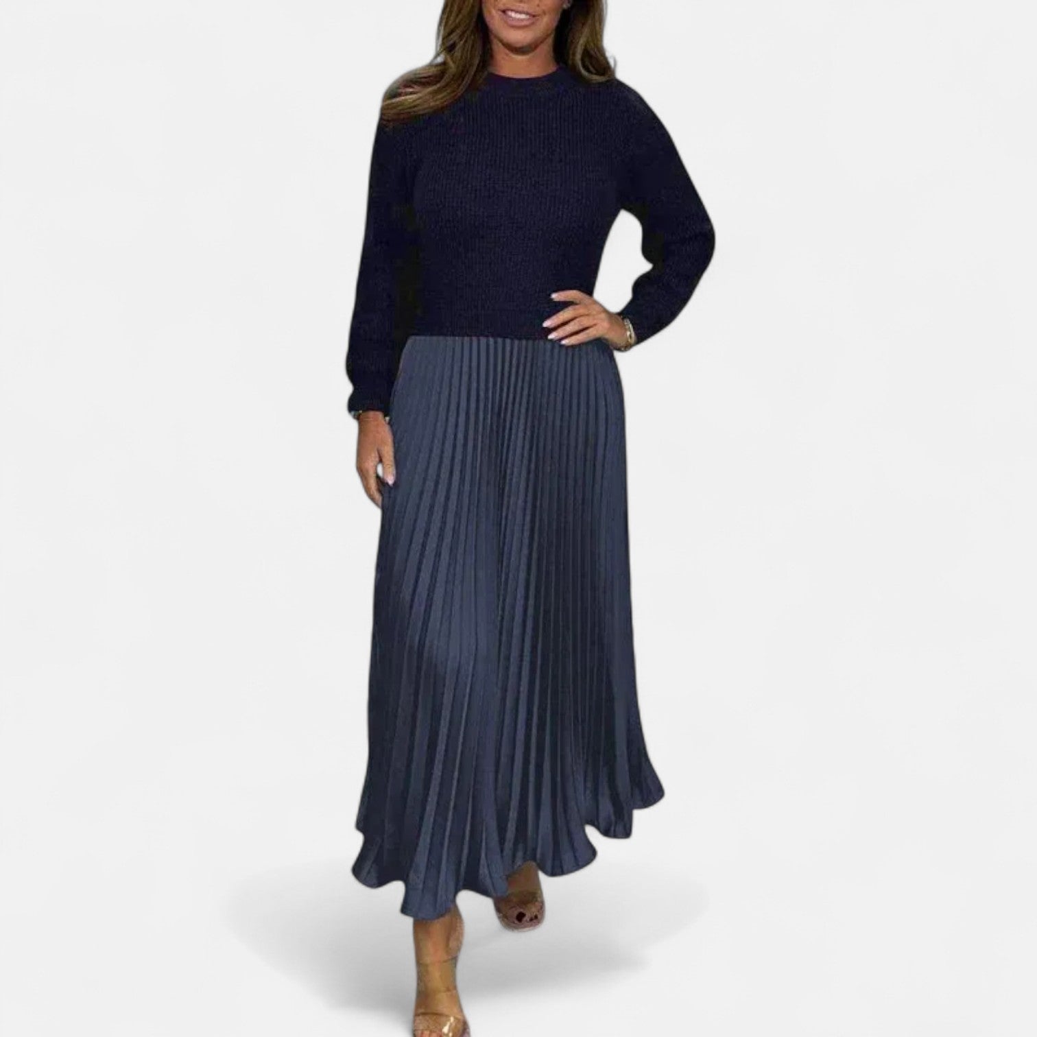 Luciana | Effortless Pleated Maxi Dress