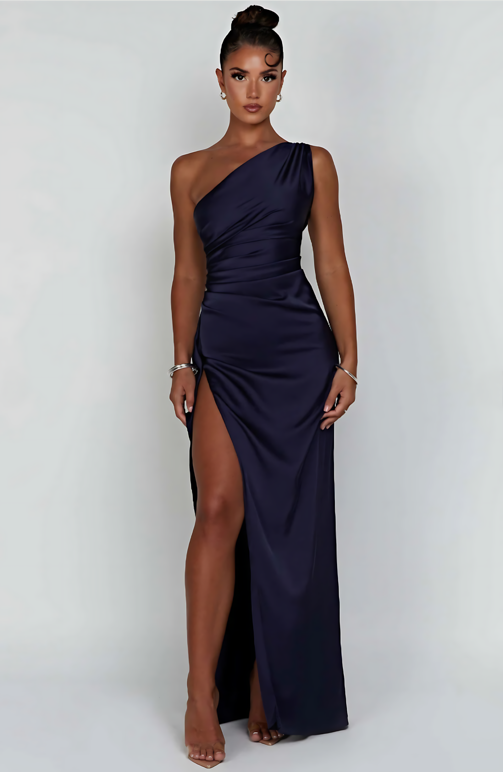 Solana Satin Elegance Maxi Dress