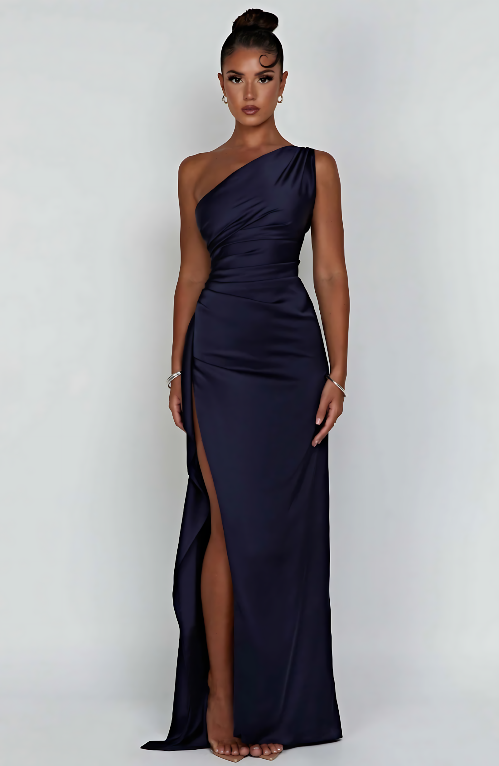 Solana Satin Elegance Maxi Dress