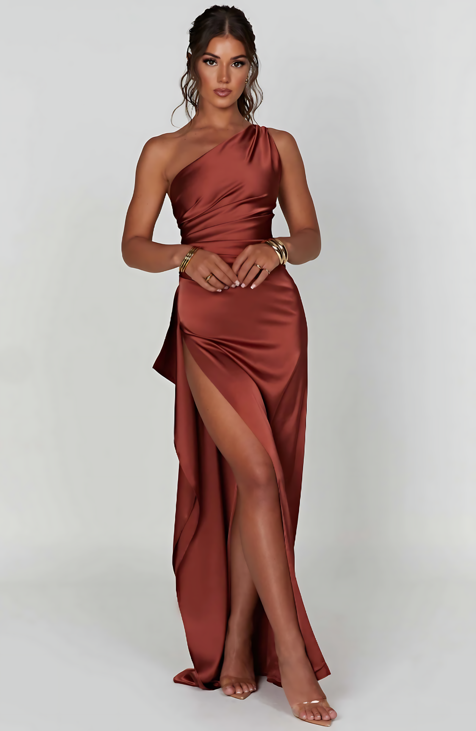 Solana Satin Elegance Maxi Dress