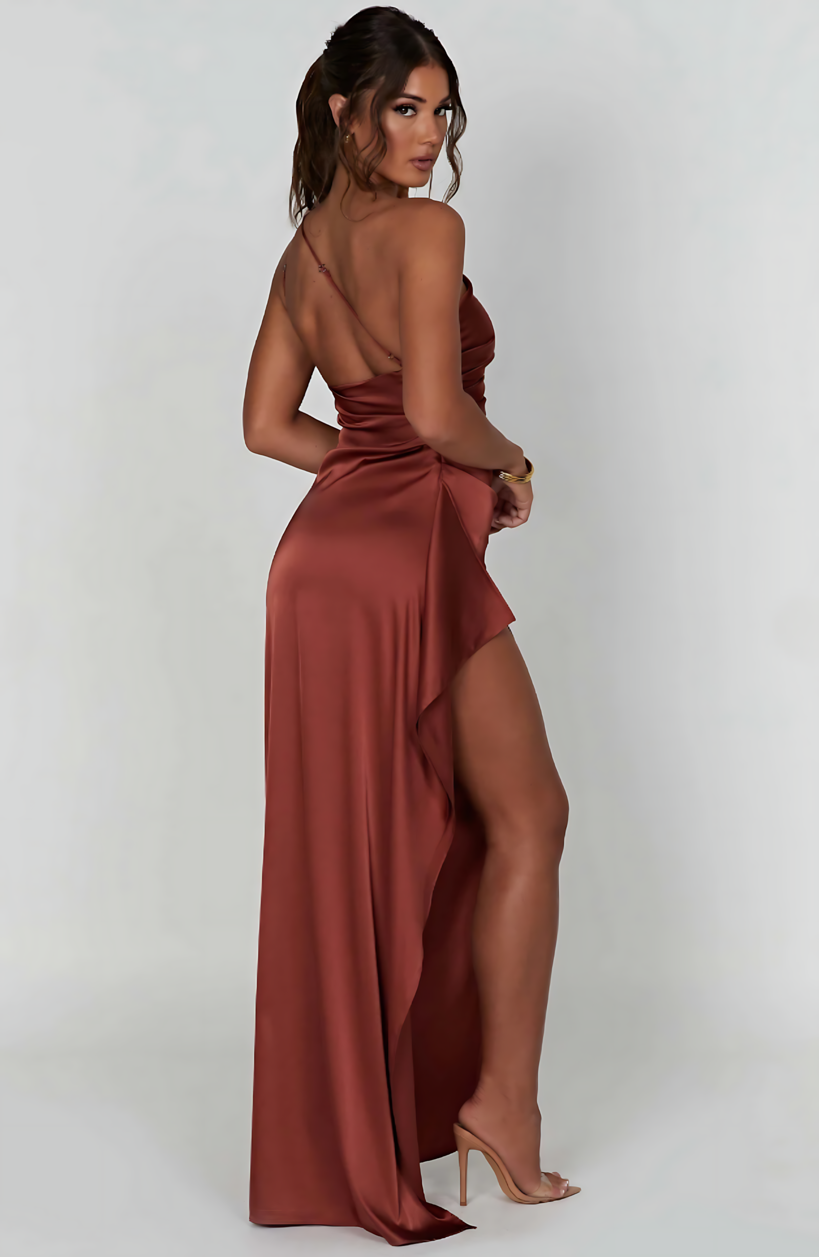 Solana Satin Elegance Maxi Dress