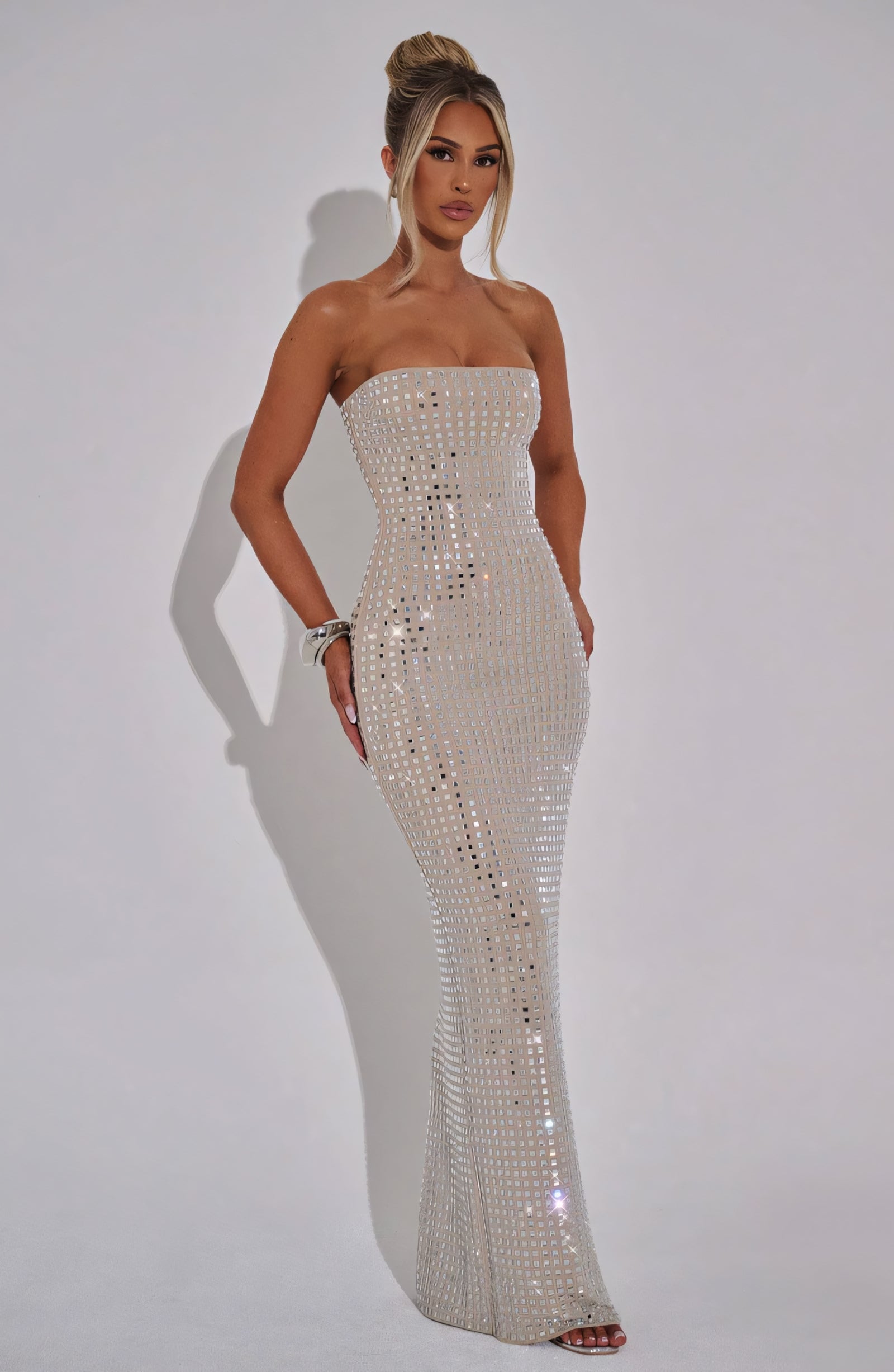 Serenavia | Sequin Strapless Maxi Dress