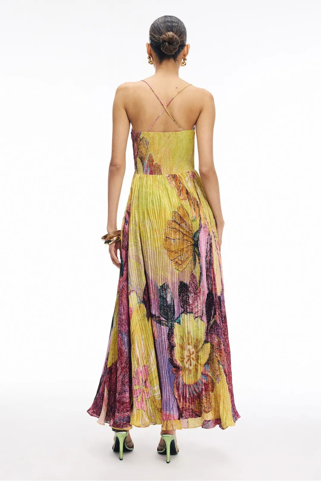 Aurora Bloom – Multicolour Ikat Maxi Dress