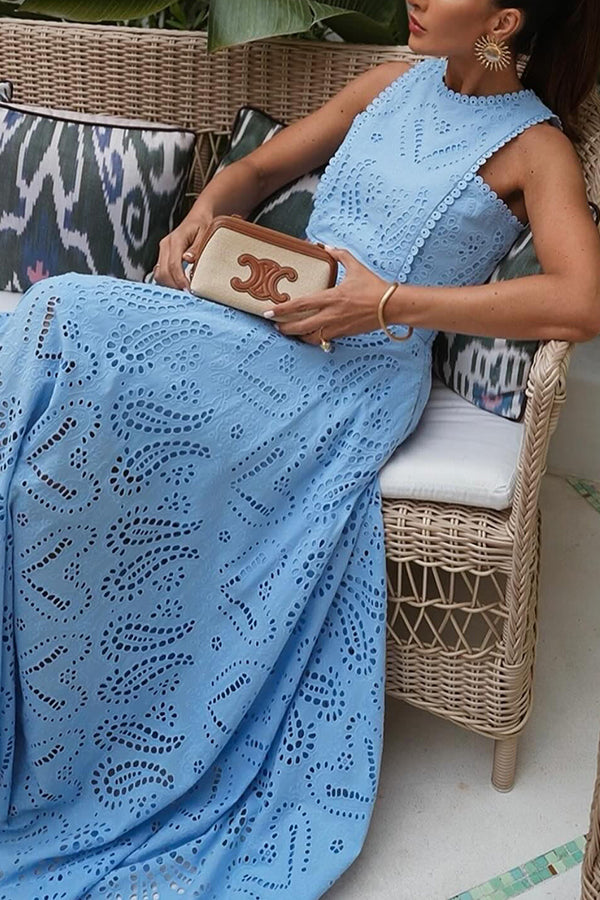 Eliana Two-Piece Set – Summer Look with Maxi Skirt & Embroidery