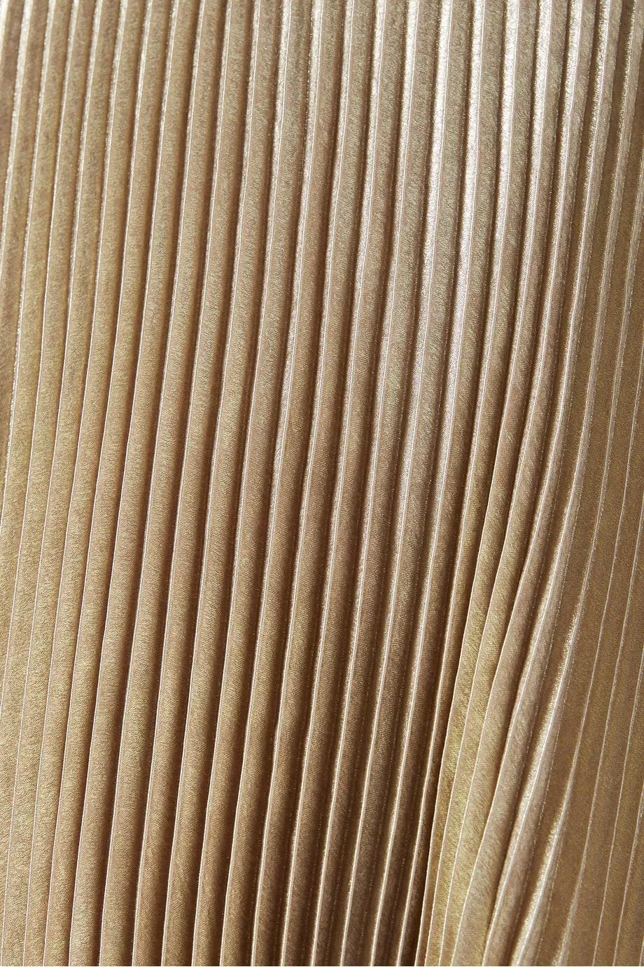 Celestia Strapless Pleated Evening Gown – Golden Elegance