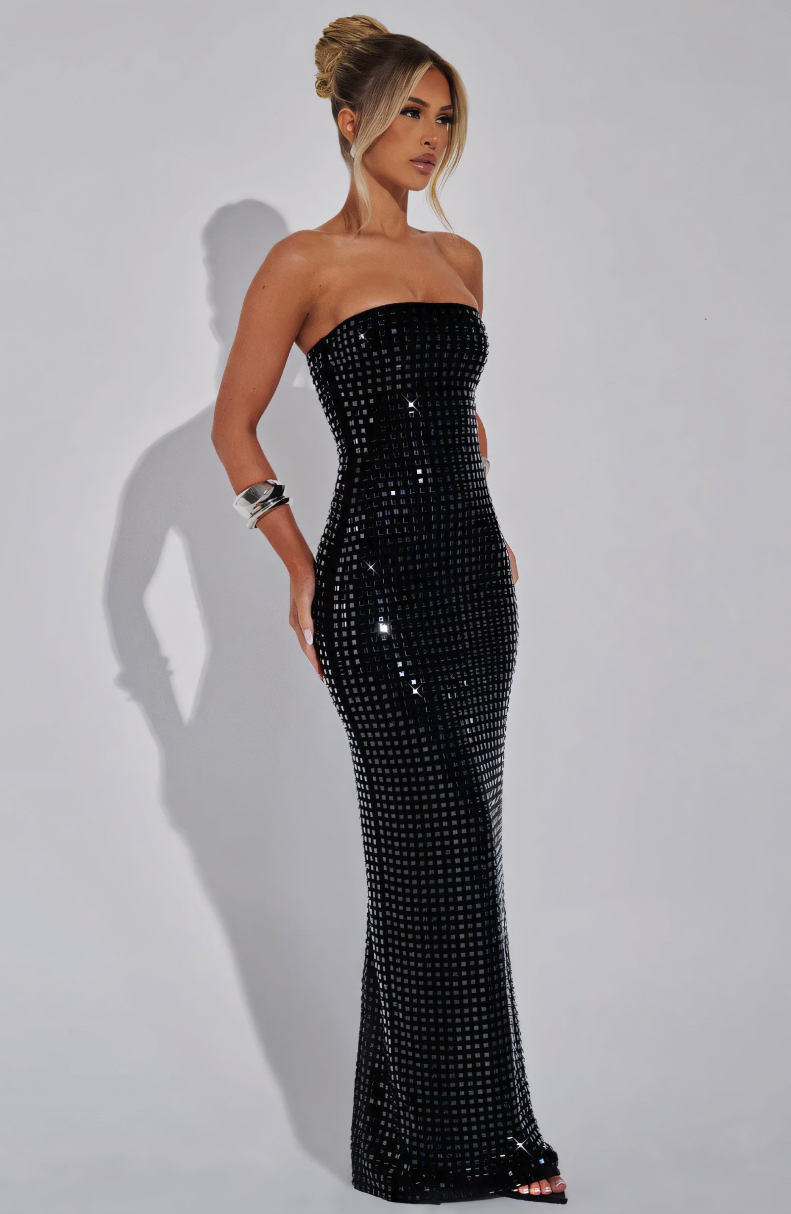 Serenavia | Sequin Strapless Maxi Dress