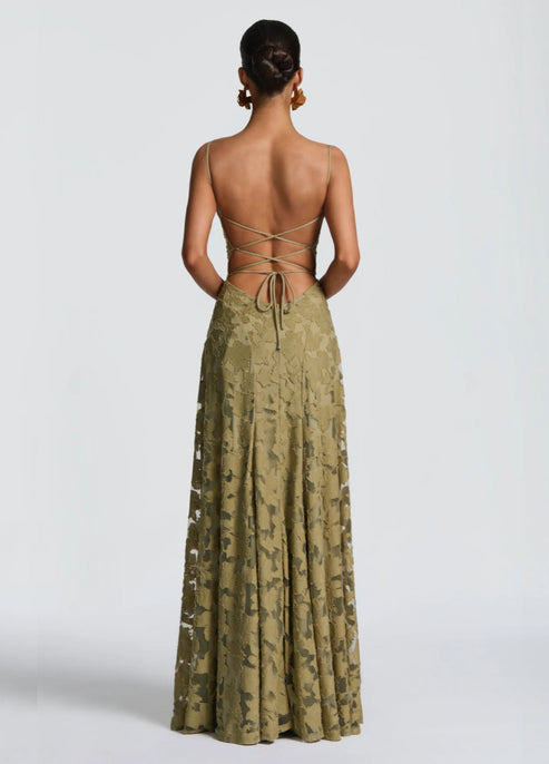 Leanne | Wine-Luxe Romantic Maxi Gown