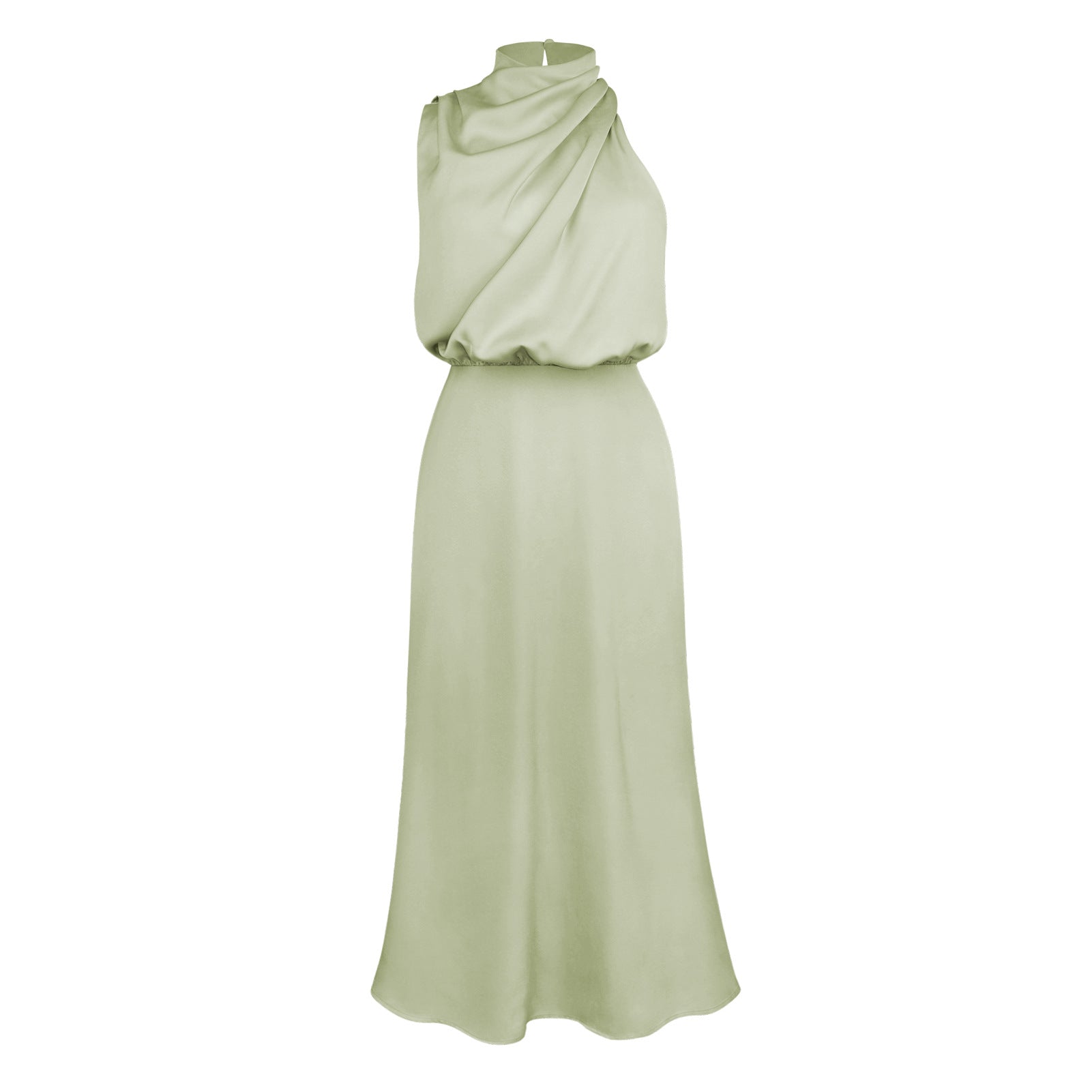 Lunara – Satin Maxi Dress with Cowl Neckline