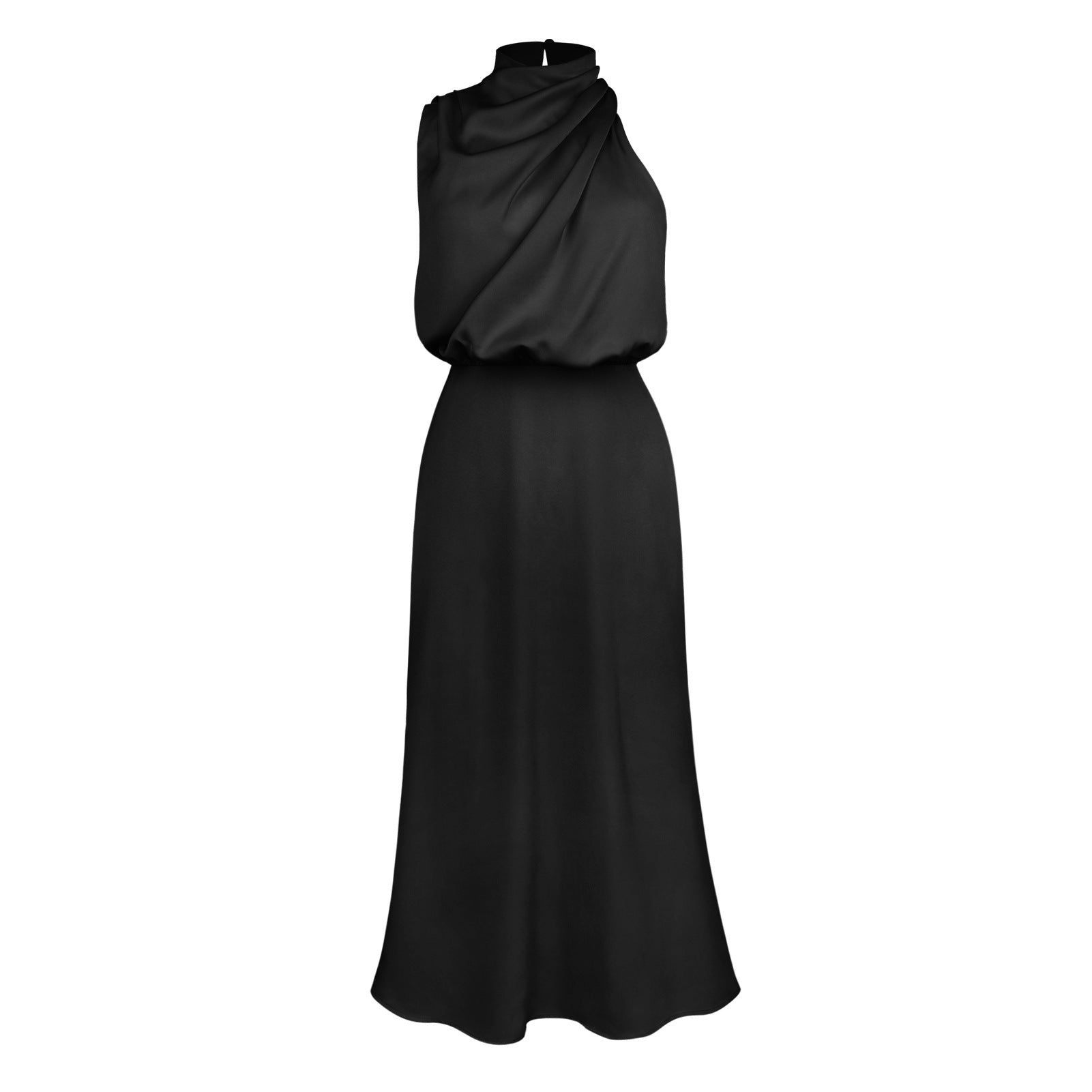 Lunara – Satin Maxi Dress with Cowl Neckline