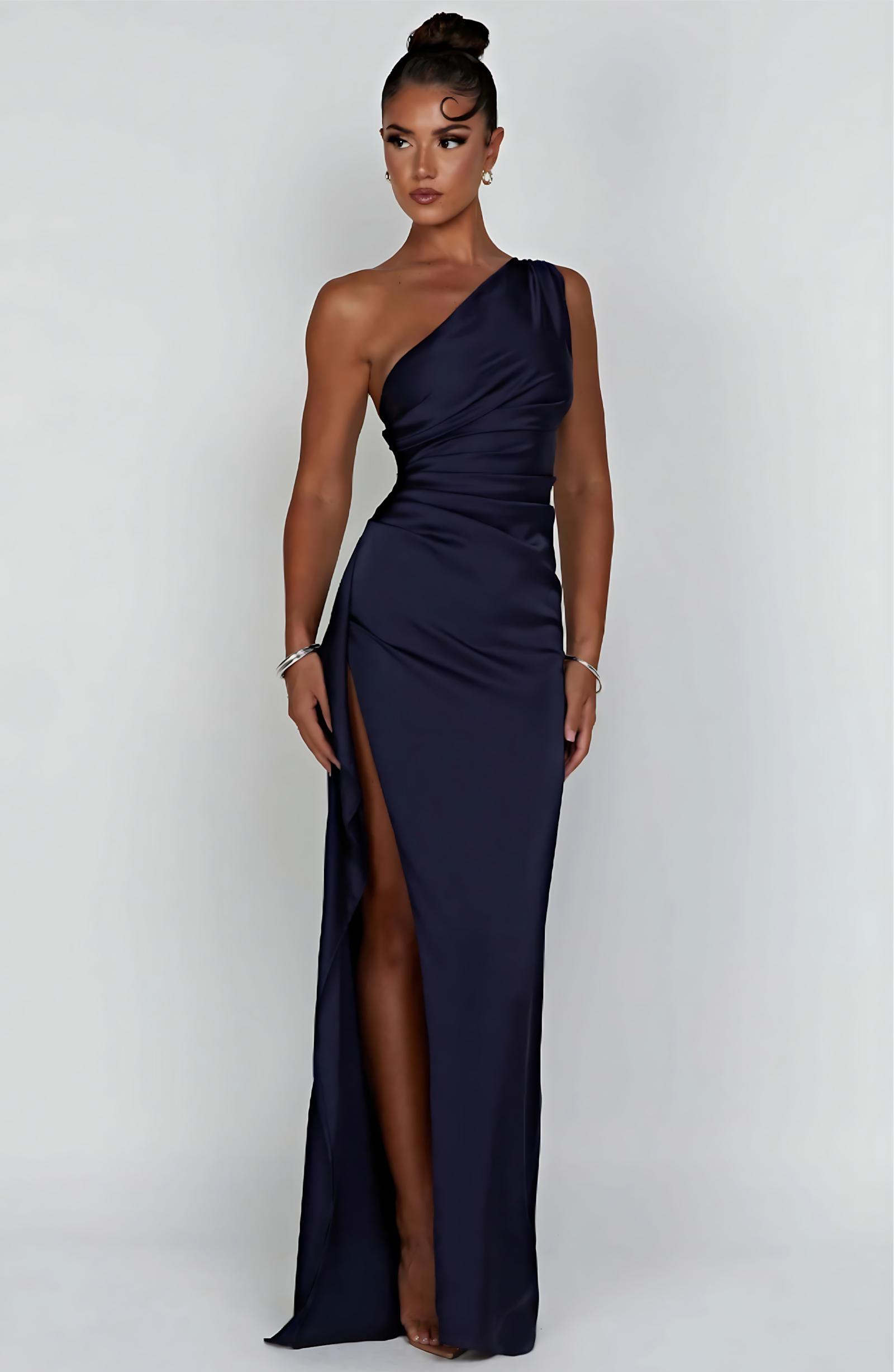 Solana Satin Elegance Maxi Dress