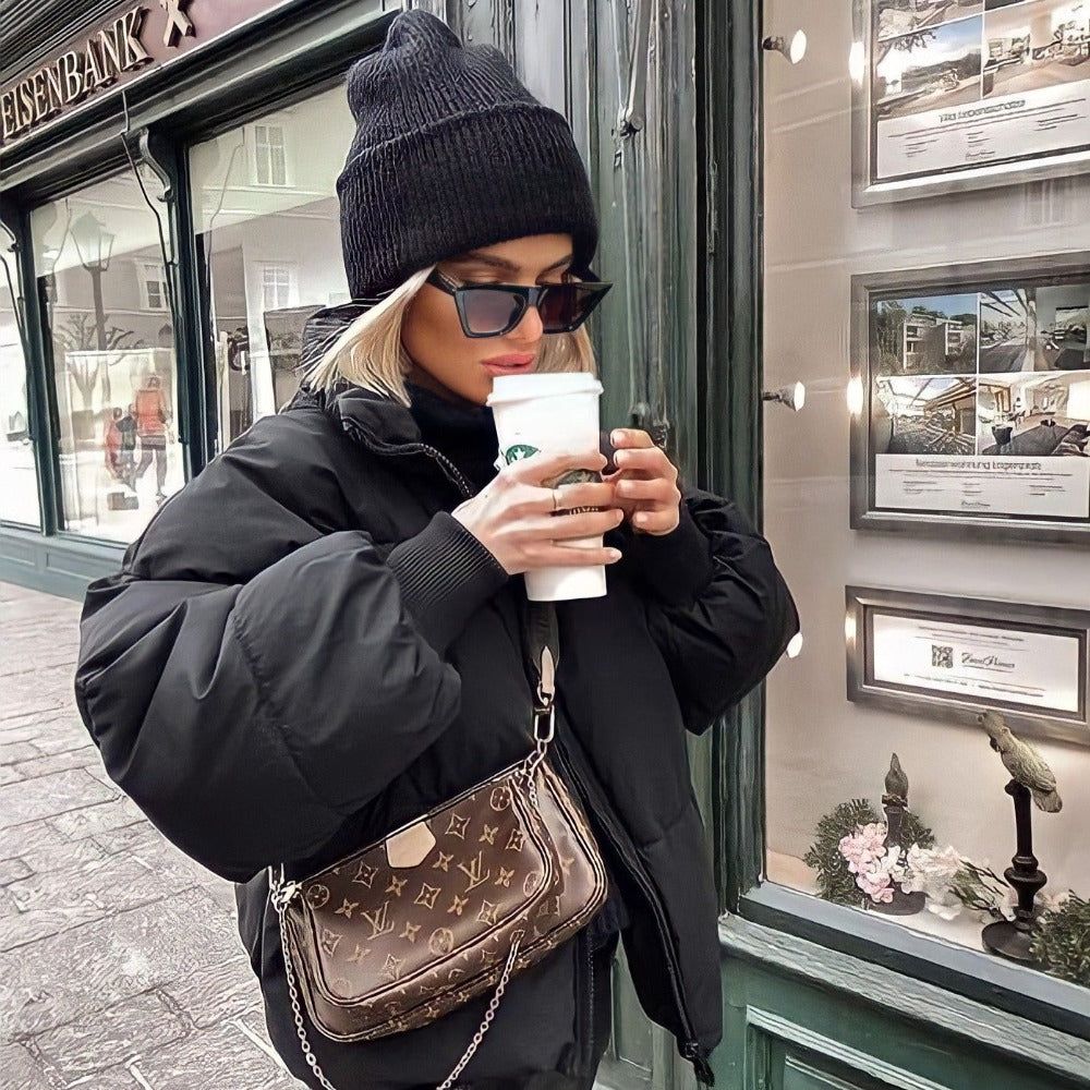 Aurevia | Collared Puffer Zip Jacket