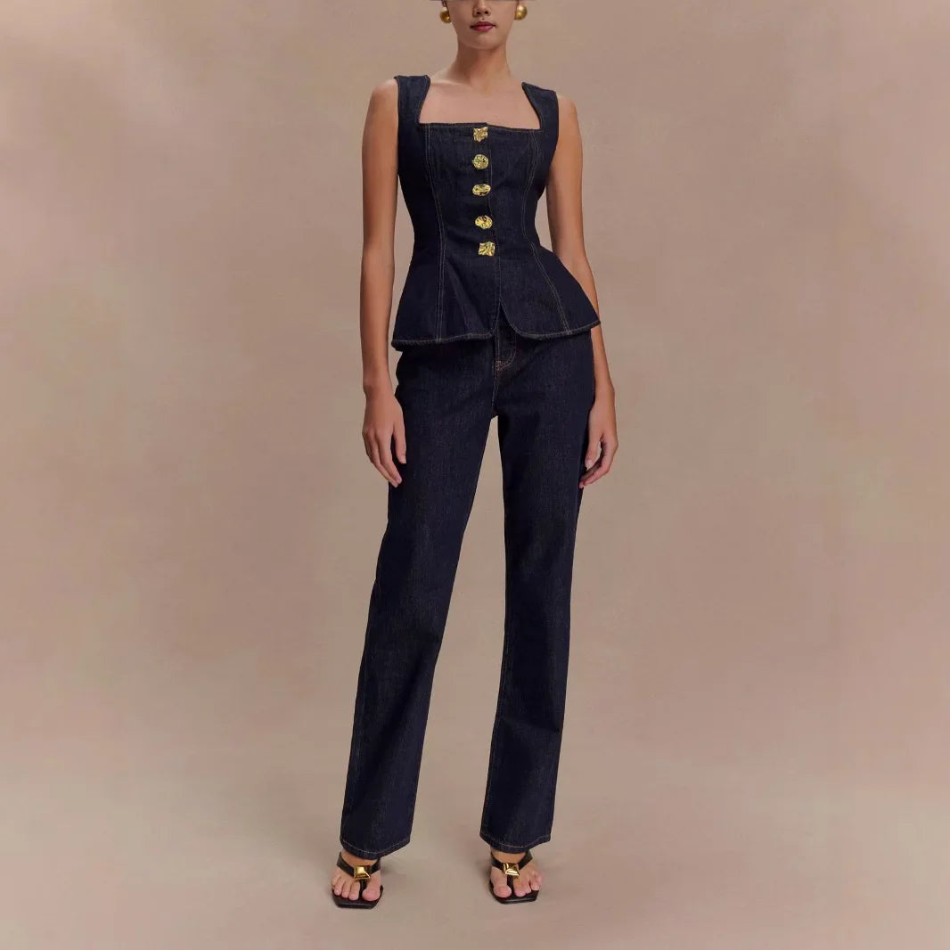 Juniper Denim Two-Piece Set