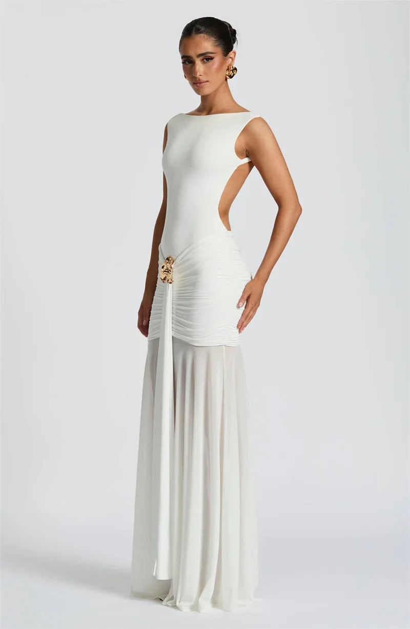 Ambrisse | Regal Ruched Maxi Gown