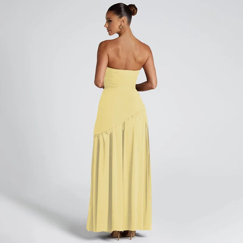 Cassienne | High-Slit Elegance Maxi Dress