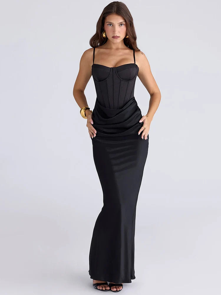 Gisara | Sculpted Elegance Maxi Gown