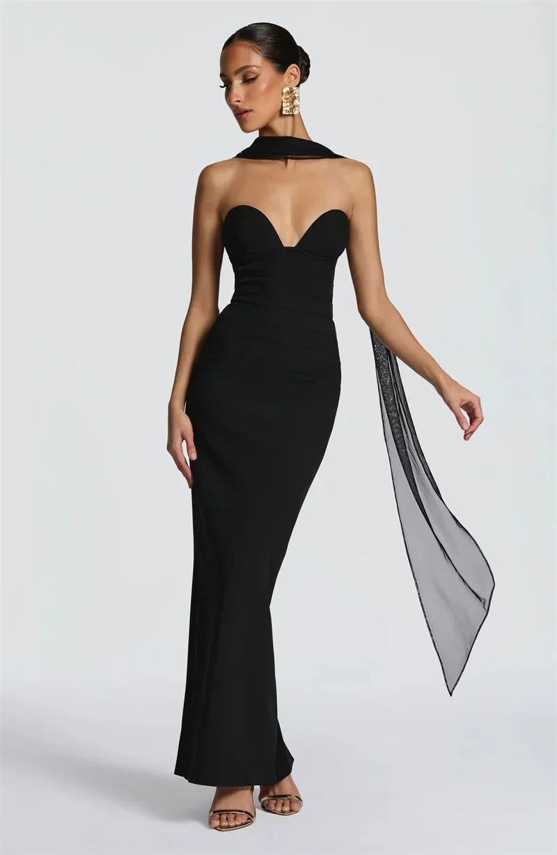 Arvianne | Halter Elegance Maxi Gown