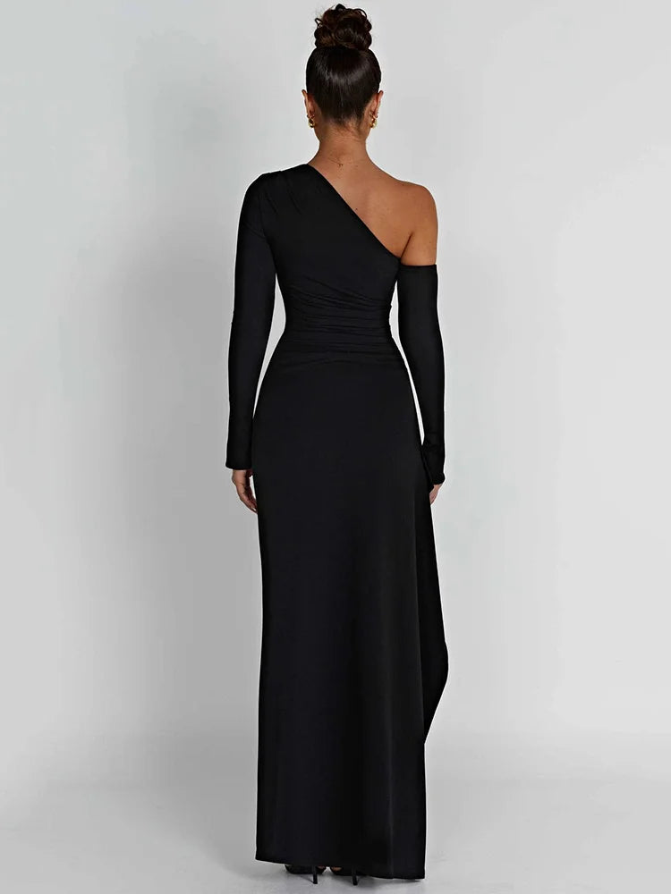 Cerenya | Asymmetric Elegance Maxi Dress