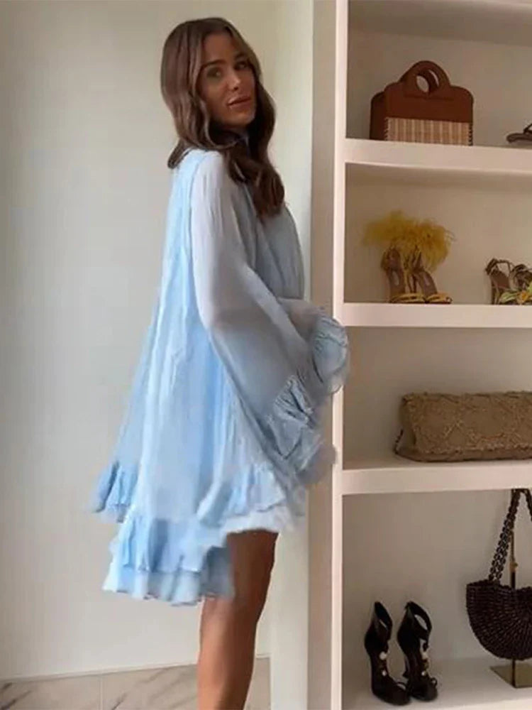 Kaia Ruffle Hem Mini Dress