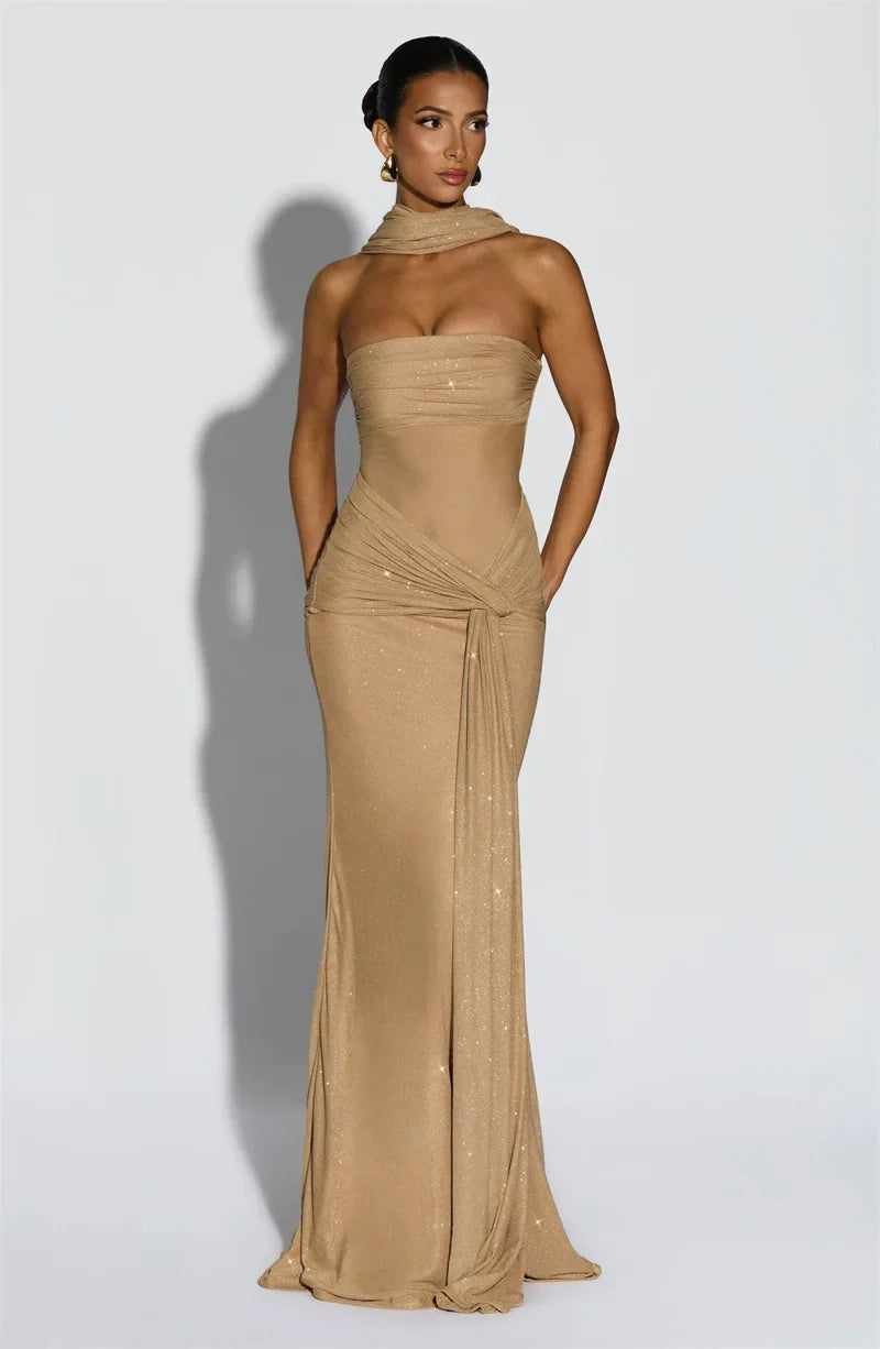 Marovelle | Sparkle Strapless Maxi Gown