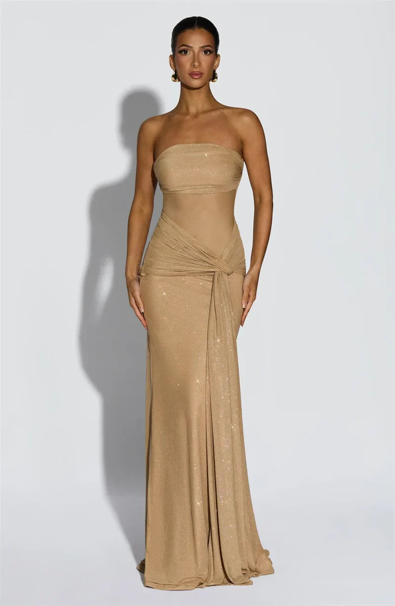 Marovelle | Sparkle Strapless Maxi Gown