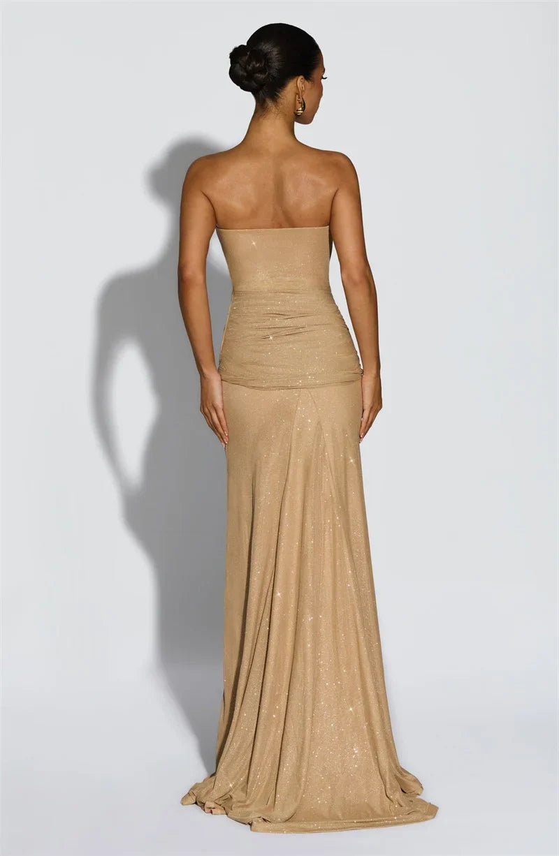 Marovelle | Sparkle Strapless Maxi Gown