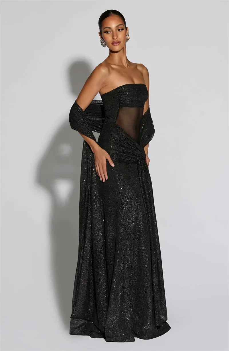Marovelle | Sparkle Strapless Maxi Gown