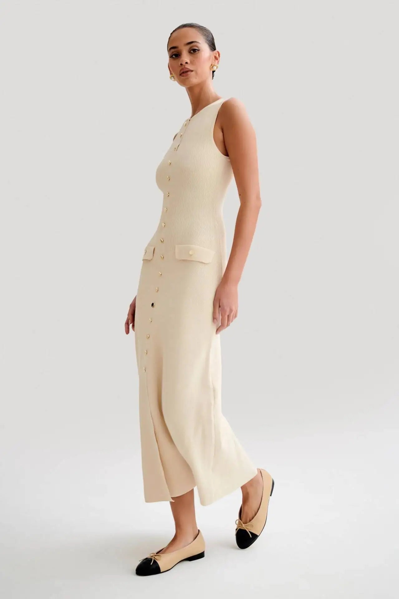 Zephoria | Sleek Knitted Elegance Maxi Dress