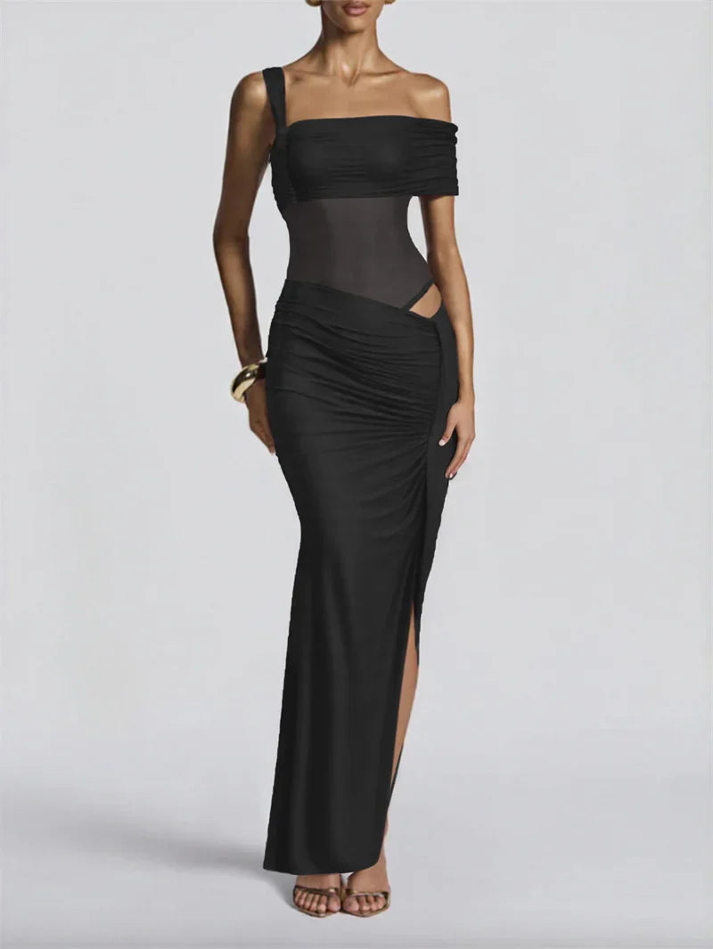 Carmina | Luxe One-Shoulder Maxi Dress